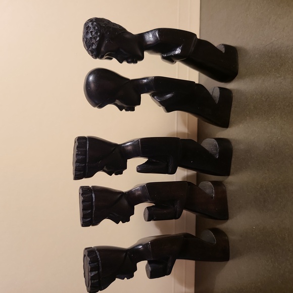 VINTAGE African Ebony Carved Nativity Figures - Picture 5 of 11